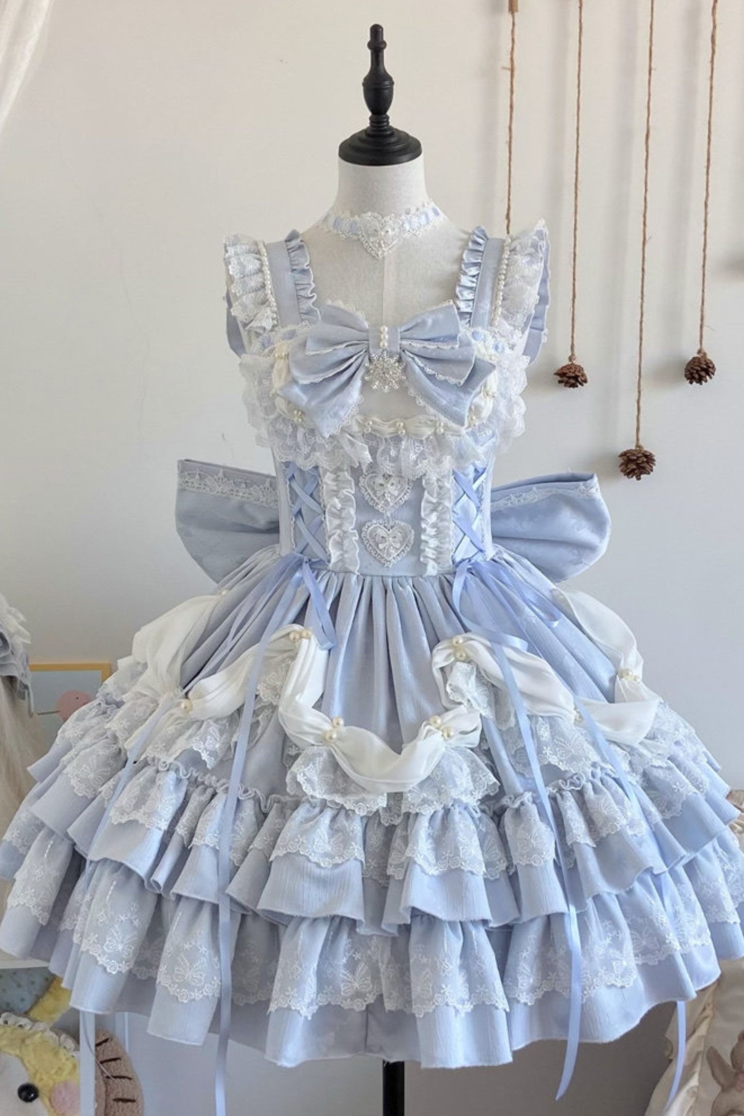 スイートフリルケーキロリータドレス