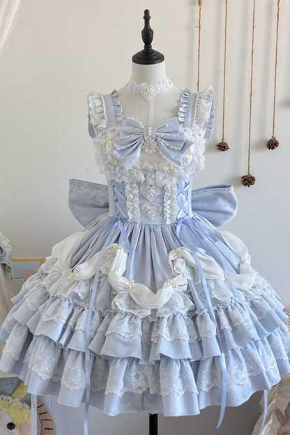 スイートフリルケーキロリータドレス