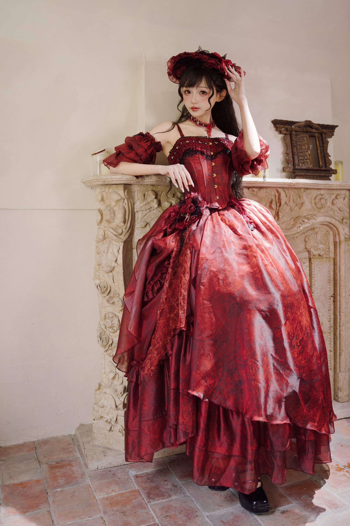 【3月19日予約締切】シルビアトップス+フレアスカート+ハット+スリーブ+ネックレス