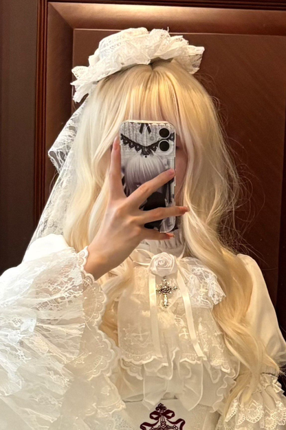 【Vorbestellung bis 18. März】 Dark Kawaii Gothic Lolita Rock + Shirt + Haarband + Hut + Ärmel