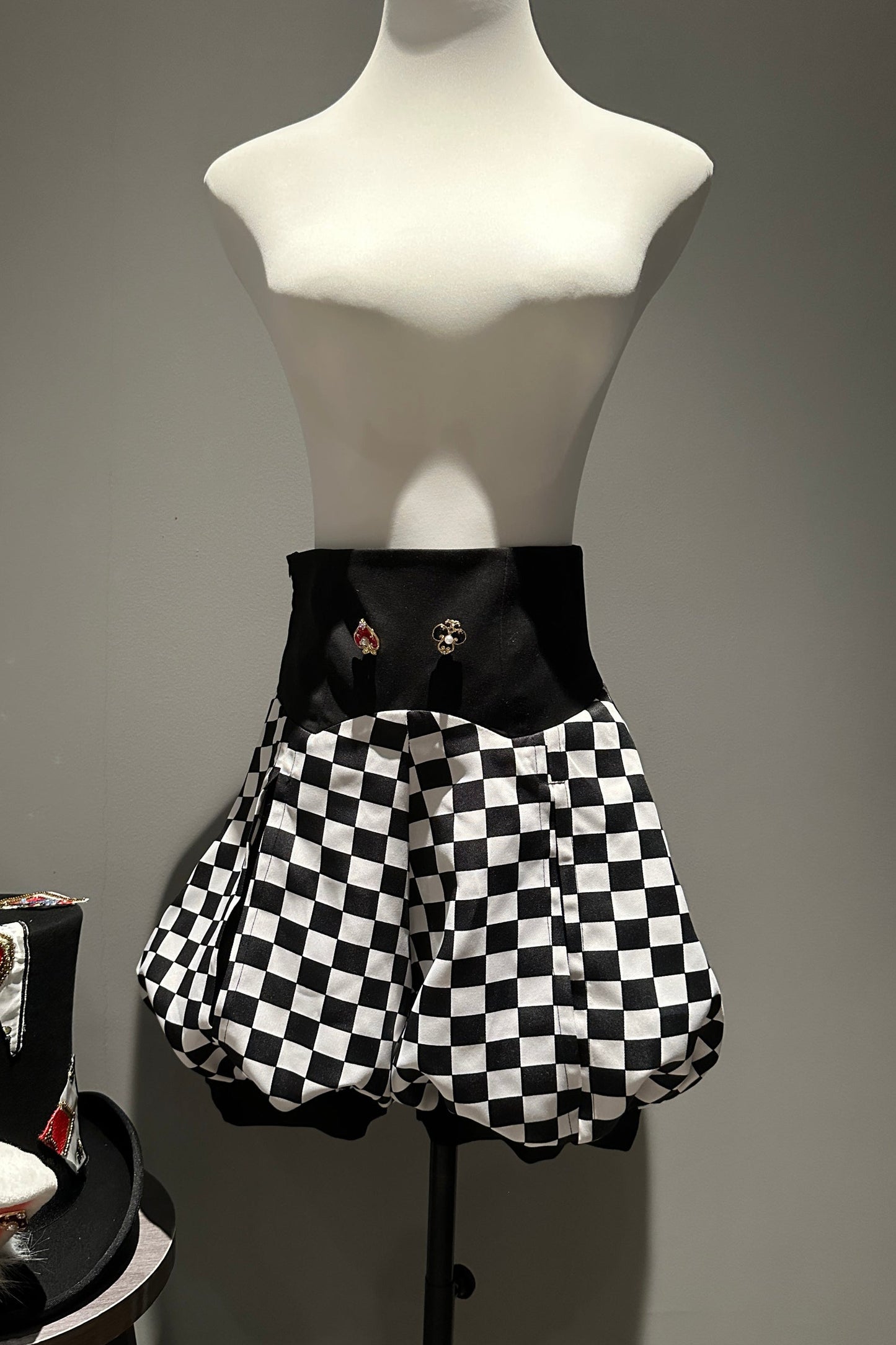 [deposit] checkerboard Alice-style pumpkin shorts Lolita [reservation remarks size]