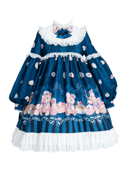 Nurse Bear Gemini Long Lolita Dress