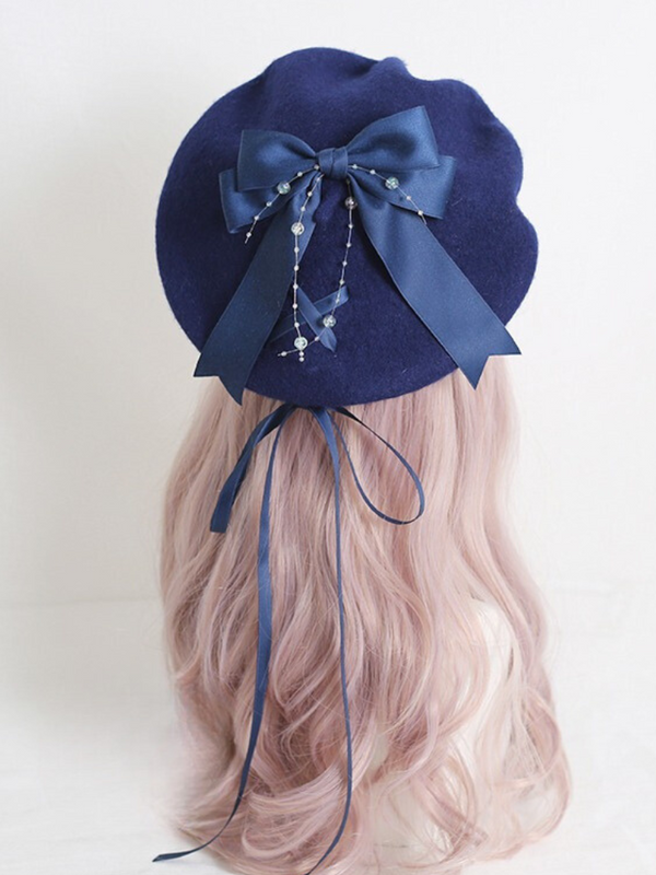 Lace Big Bow Beret