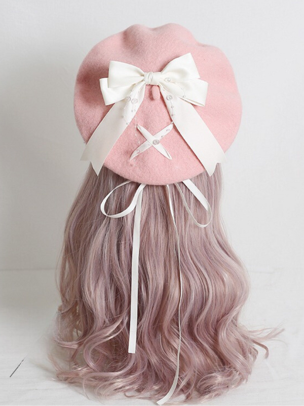 Lace Big Bow Beret