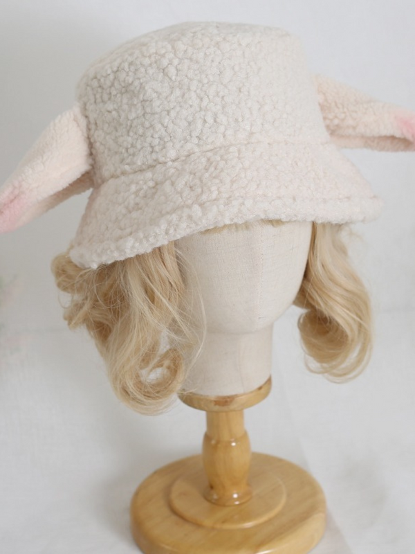 Lamb Ear Wool Boa Hat