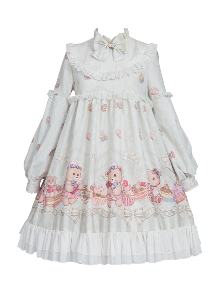 Nurse Bear Gemini Long Lolita Dress