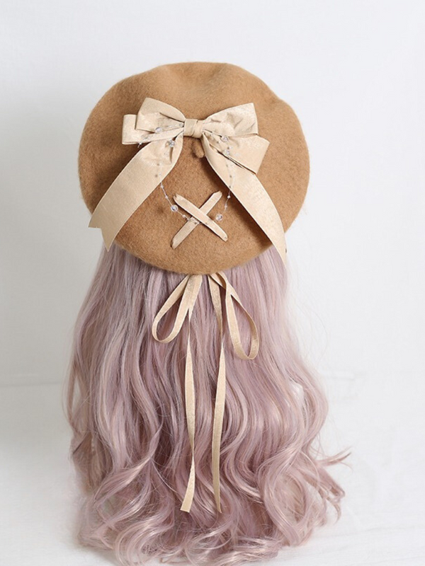 Lace Big Bow Beret