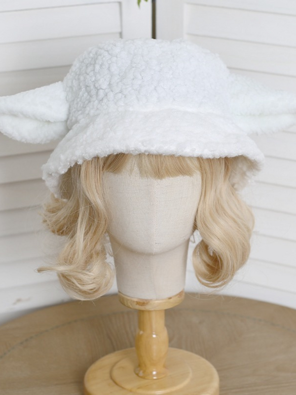 Lamb Ear Wool Boa Hat