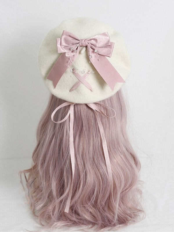 Lace Big Bow Beret