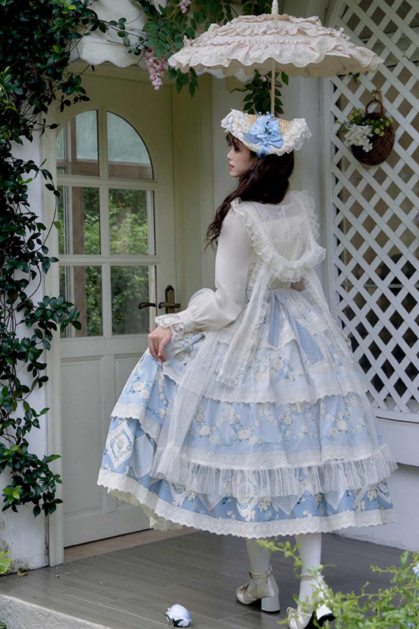 Pastoral Print Flower Lolita Set