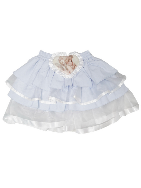 Princess Ballet Angel Print Girl Cake Skirt