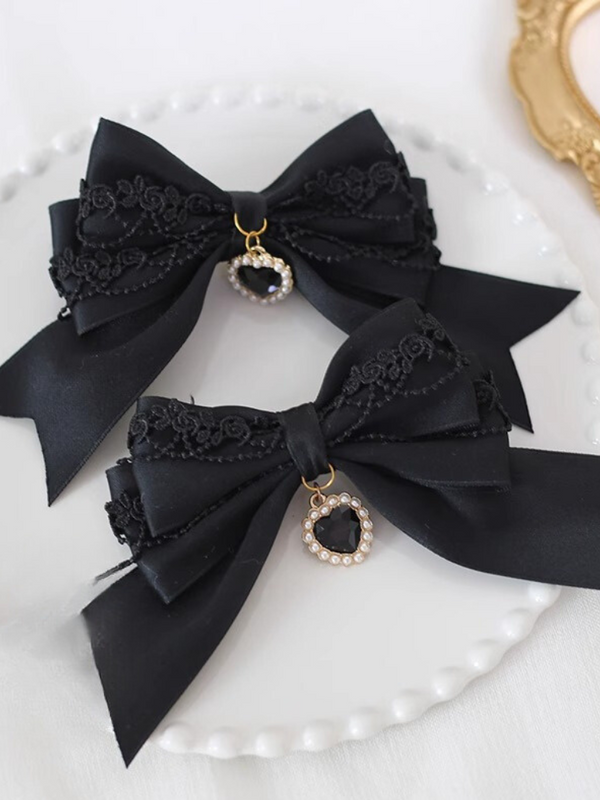 Lolita Dark Double Dark Gothic Lace Ribbon