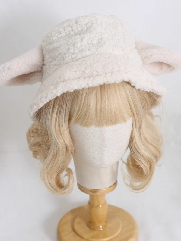 Lamb Ear Wool Boa Hat
