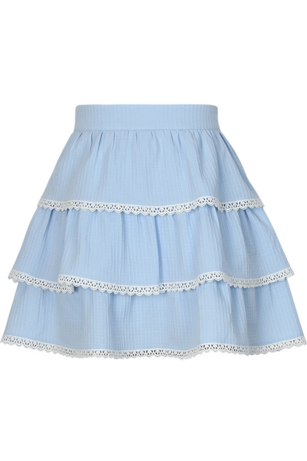 レースシンカーディガンジャケット+ホワイトスリング+ショートスカート