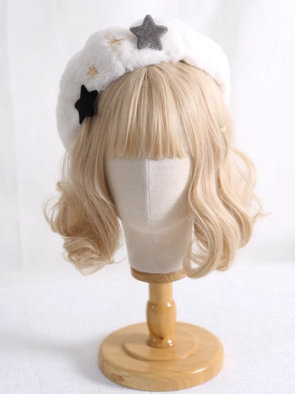 Soft Girl Fur Star Beret