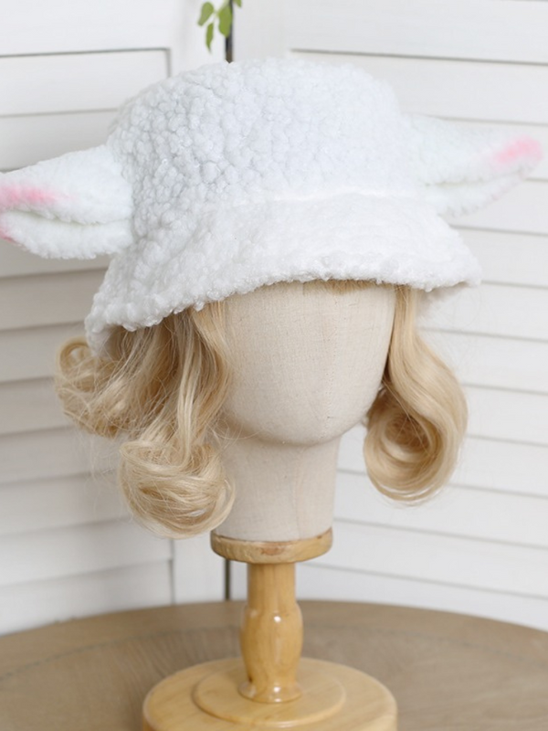 Lamb Ear Wool Boa Hat