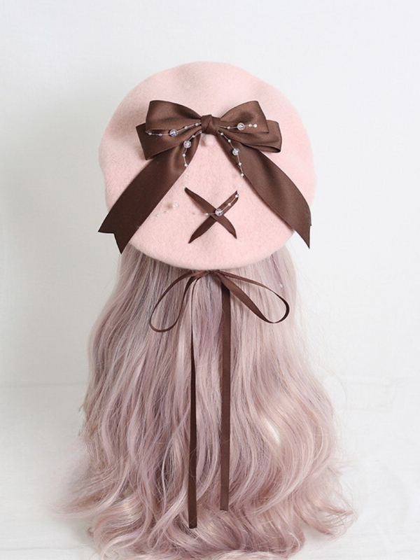 Lace Big Bow Beret
