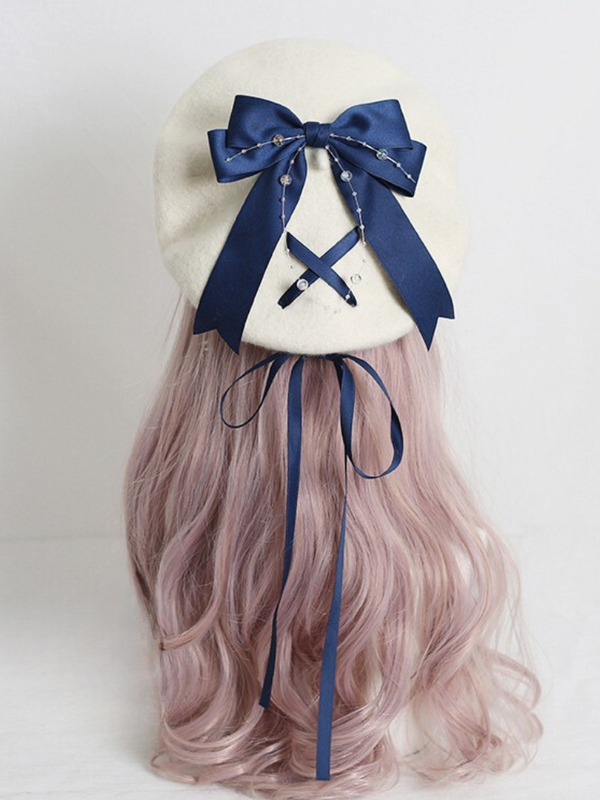 Lace Big Bow Beret