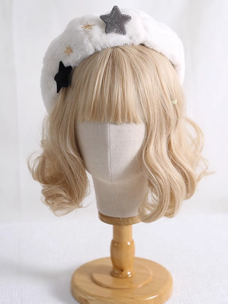 Soft Girl Fur Star Beret