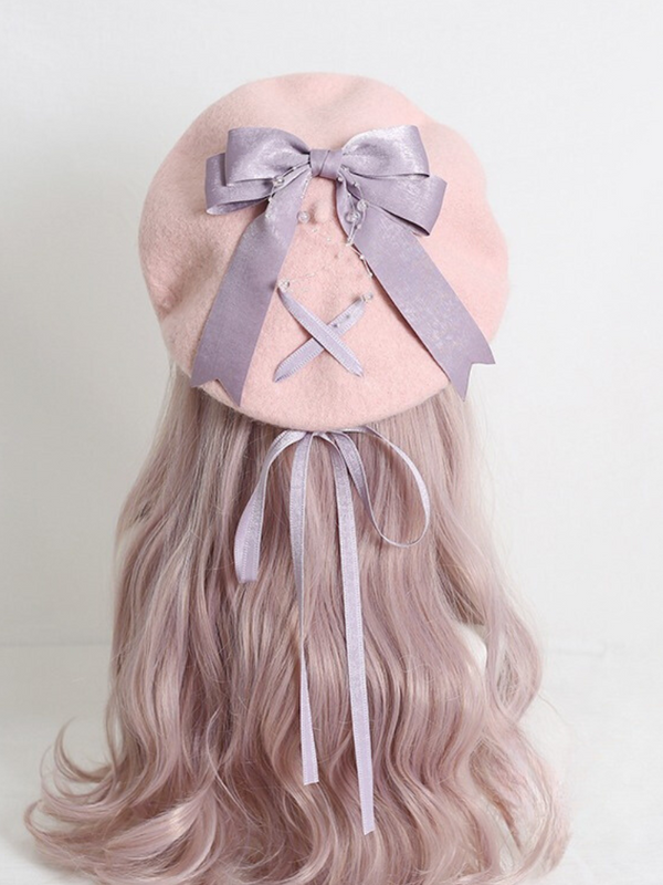 Lace Big Bow Beret