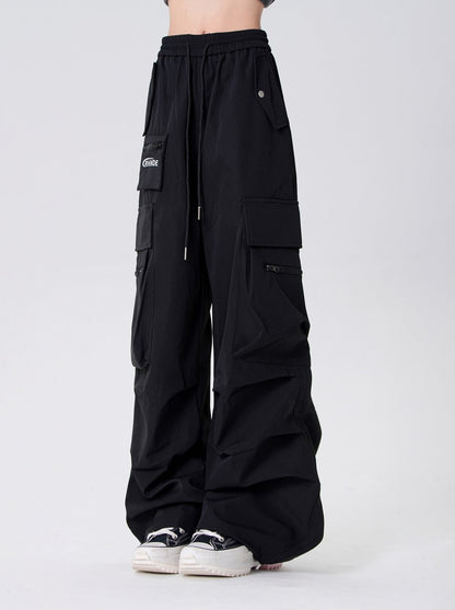 Casual loose cargo straight pants