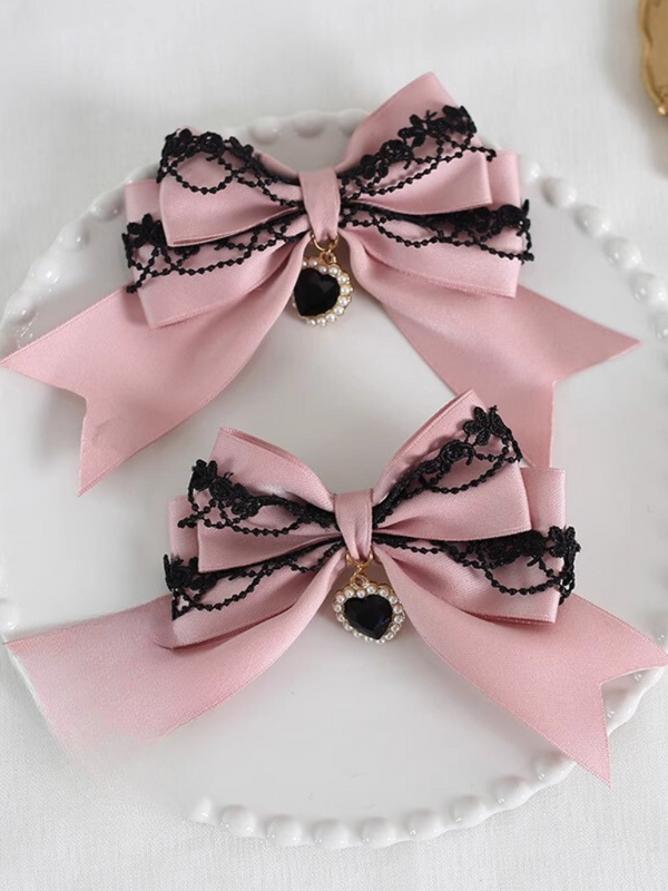 Lolita Dark Double Dark Gothic Lace Ribbon