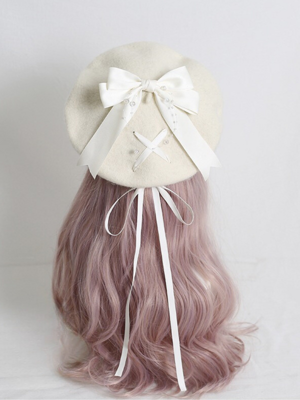 Lace Big Bow Beret