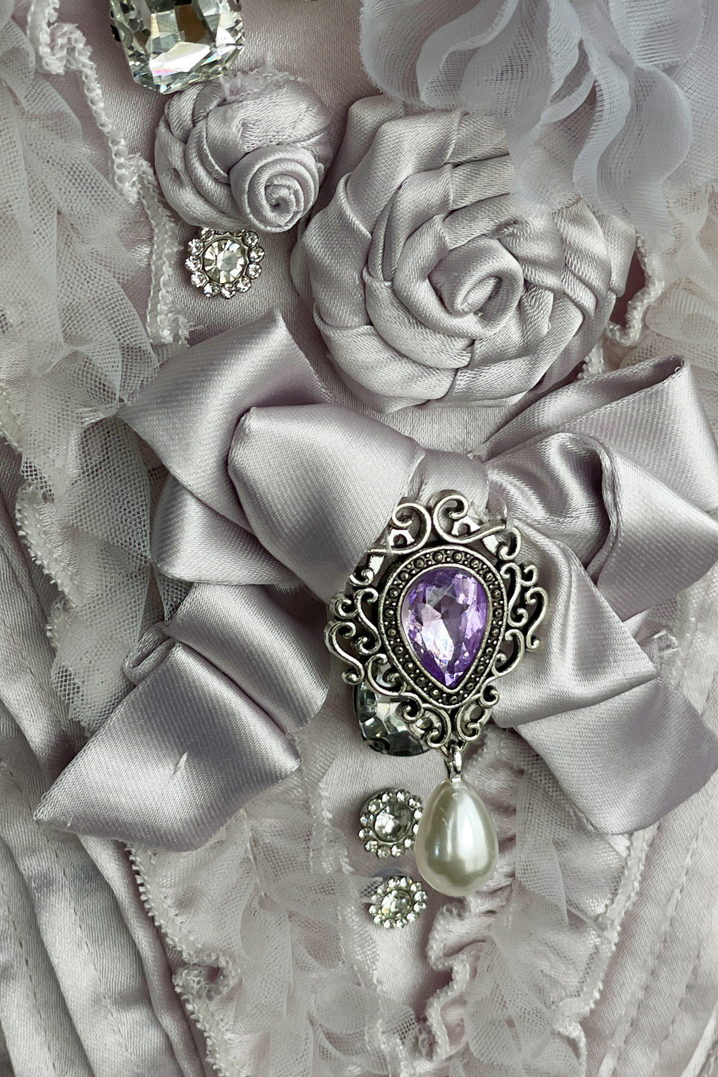 ビクトリアフラワーチューブトップス＋ショートスカート＋ロングスカート＋ガーゼスカート＋アームリング＋チョーカー