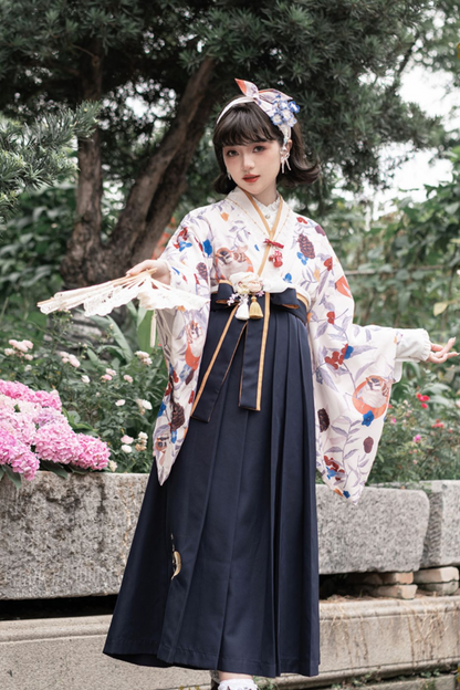 レトロ手毬和装トップス