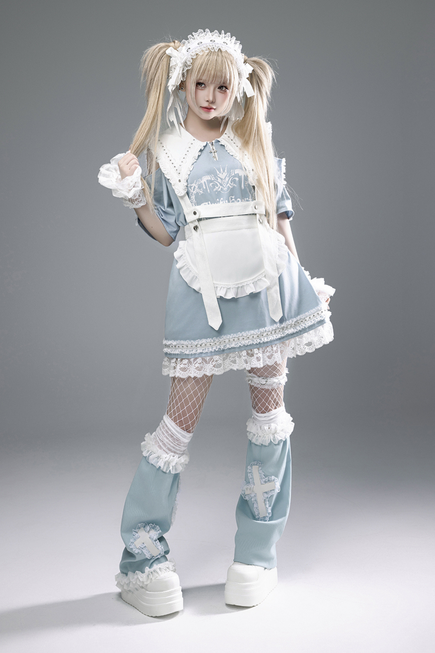 Witch Apprentice Subculture T-shirt Dress + Suspender Apron