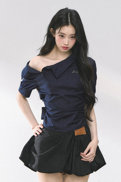 バッグリボンワンショルダートップス