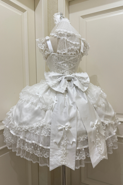 Sweetheart Lolita Dress + Ribbon + Veil