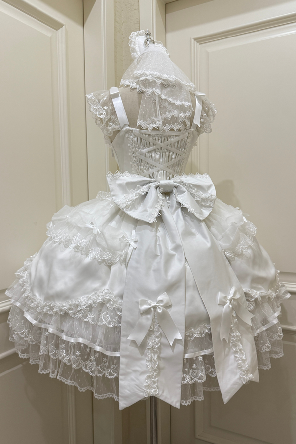 Sweetheart Lolita Dress + Ribbon + Veil