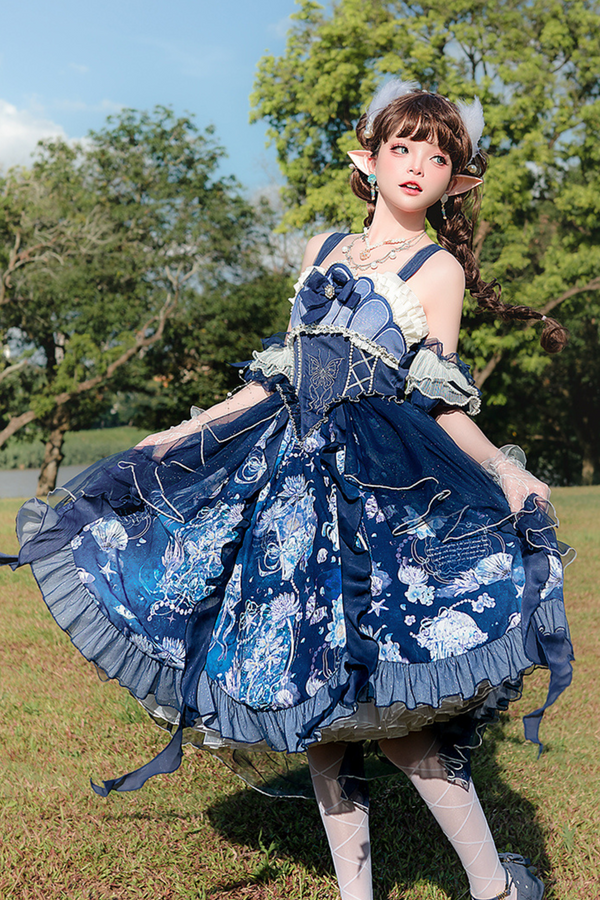 ストラップエレガントチェリーラブロリータJSK＋リストスリーブ＋ネックレス