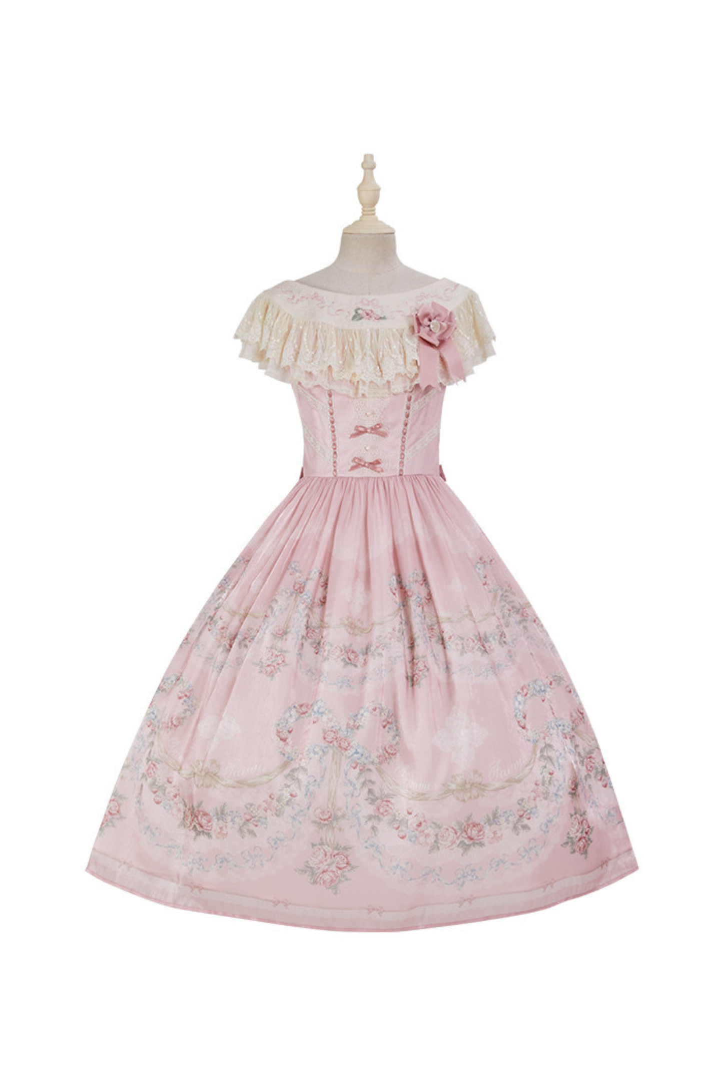 Vilandry Garden Off-Shoulder Dress + Jumper Skirt + Cape