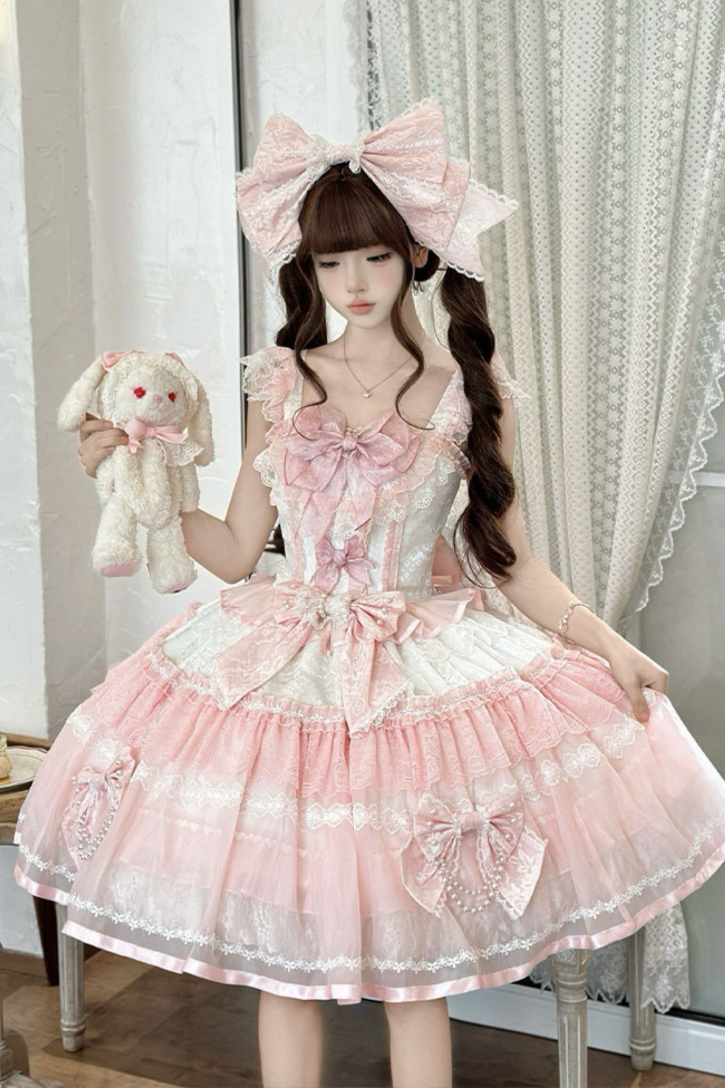 Sweet Princess Lolita Dress + Big Headband