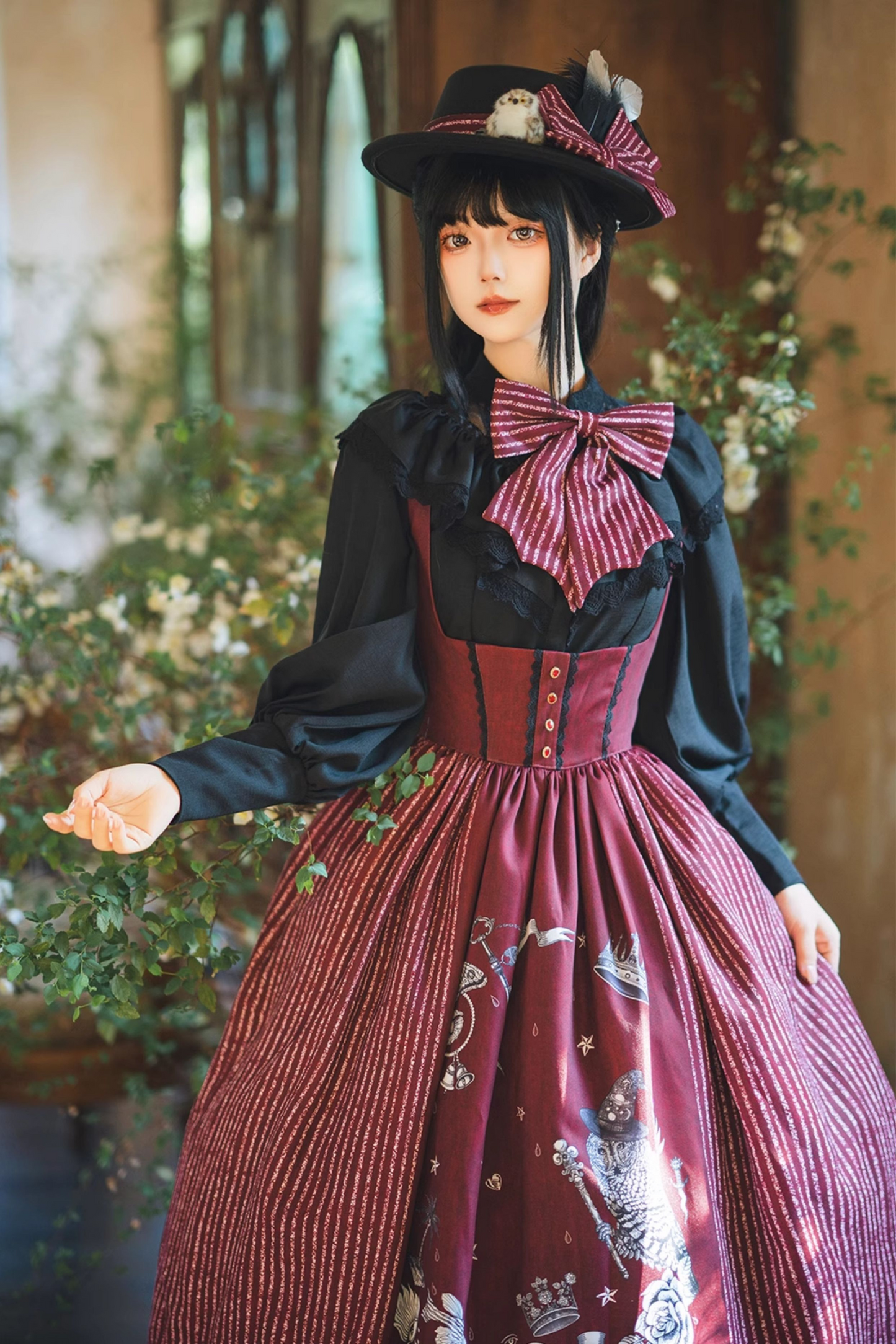 魔法学園レトロエレガントロリータジャンパースカート