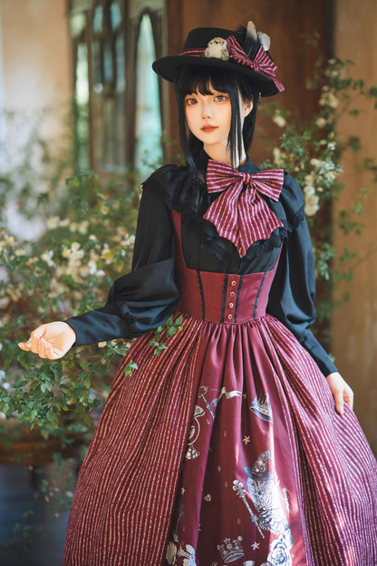 魔法学園レトロエレガントロリータジャンパースカート