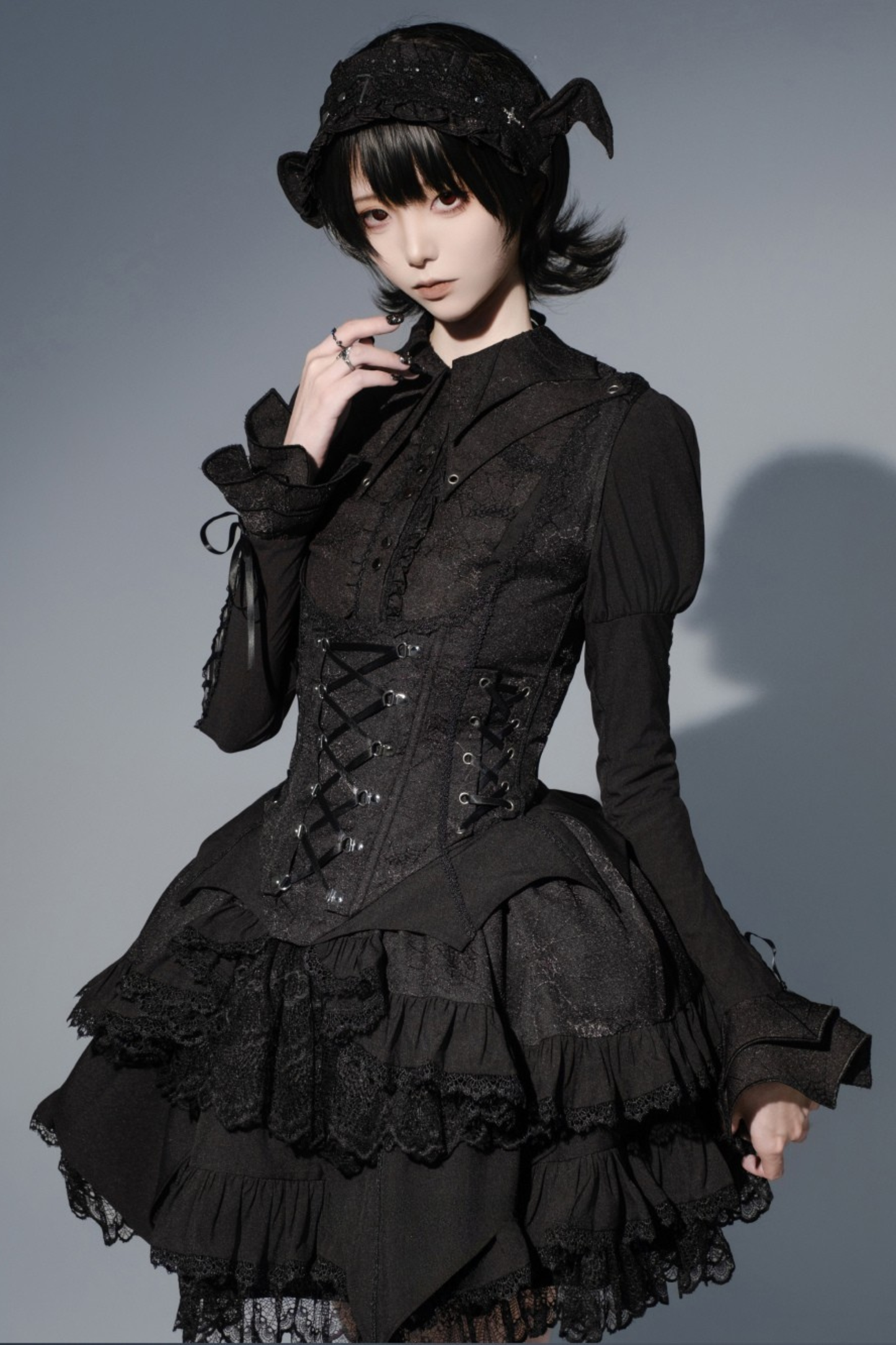 [Deadline for reservations: November 19] Camilla Spider Web Bat Gothic Dark Series Dress Full Set + Setup Full Set