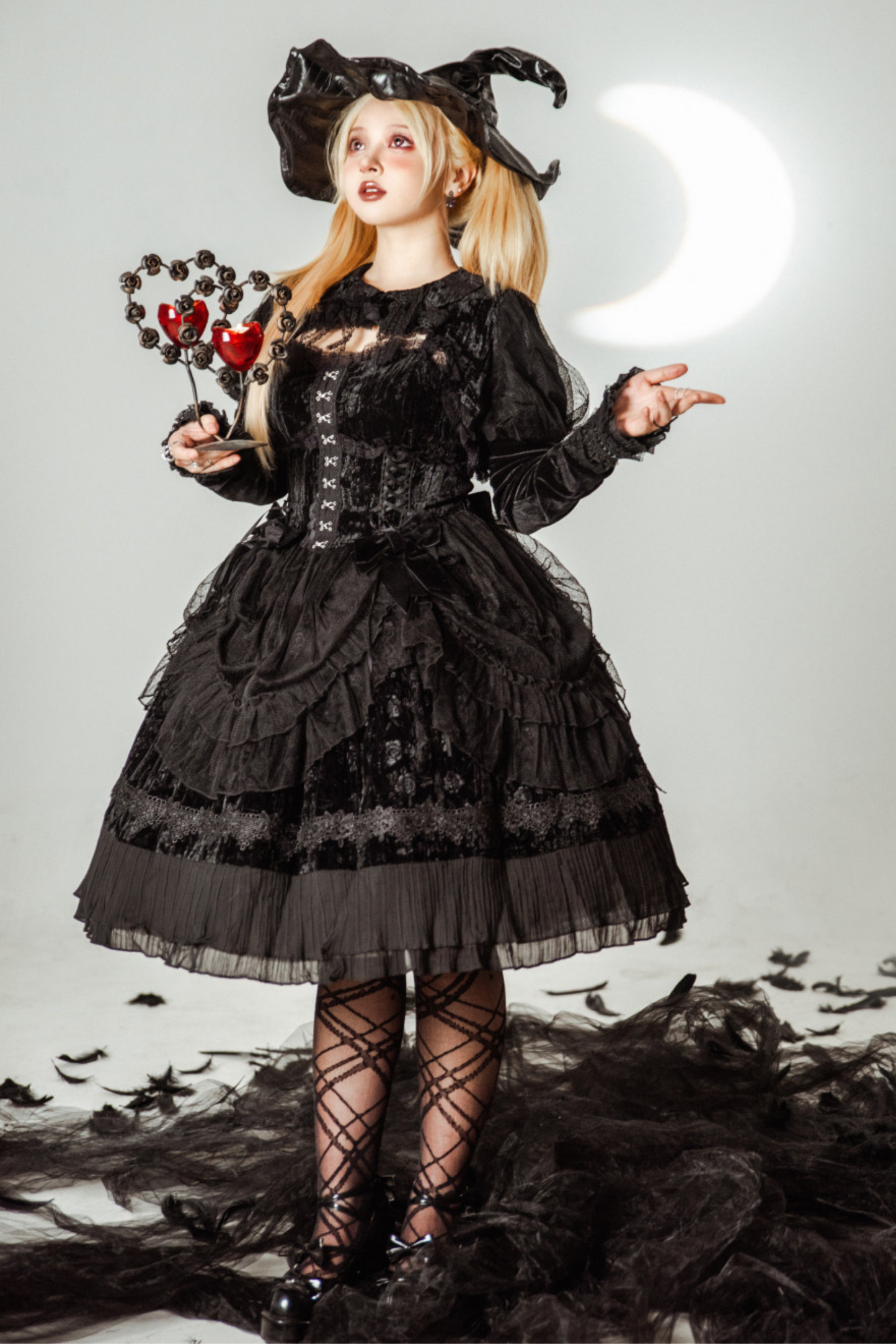 Gothic Chic Doll Lolita Dress + Short Jacket