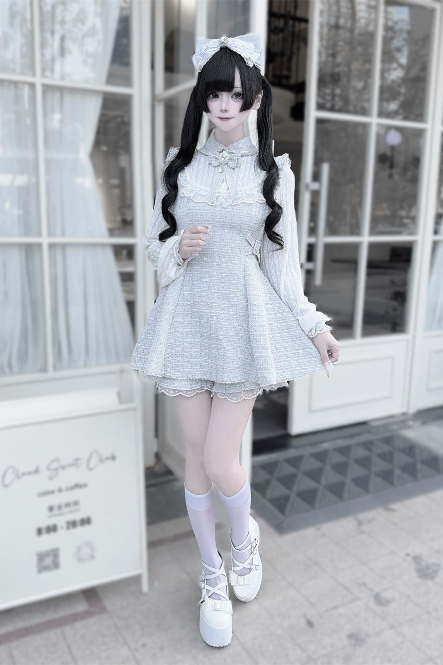 Tweed Süßes Kleid + Kurze Hose