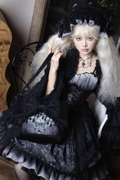 エレガントゴシックロリータジャンパースカート+ジャケット+スカート+シャツ+コルセット+アクセサリー