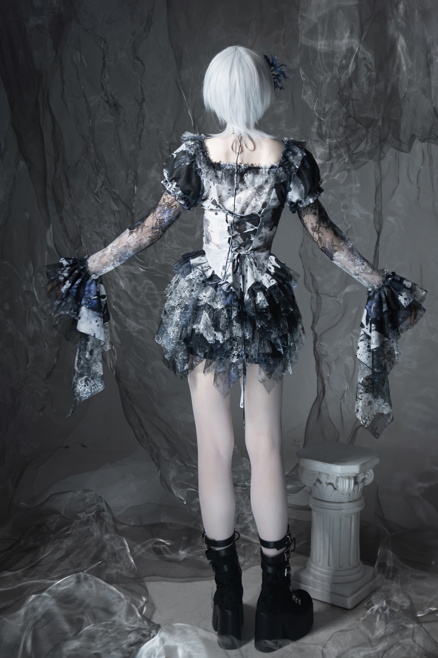 [Deadline for reservations: December 10] Bloodstained Asymmetrical Tulle Skirt Pants + Leg Rings