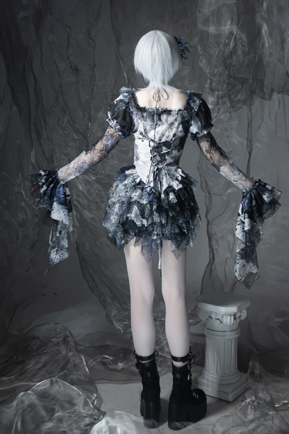[Deadline for reservations: December 10] Bloodstained Asymmetrical Tulle Skirt Pants + Leg Rings