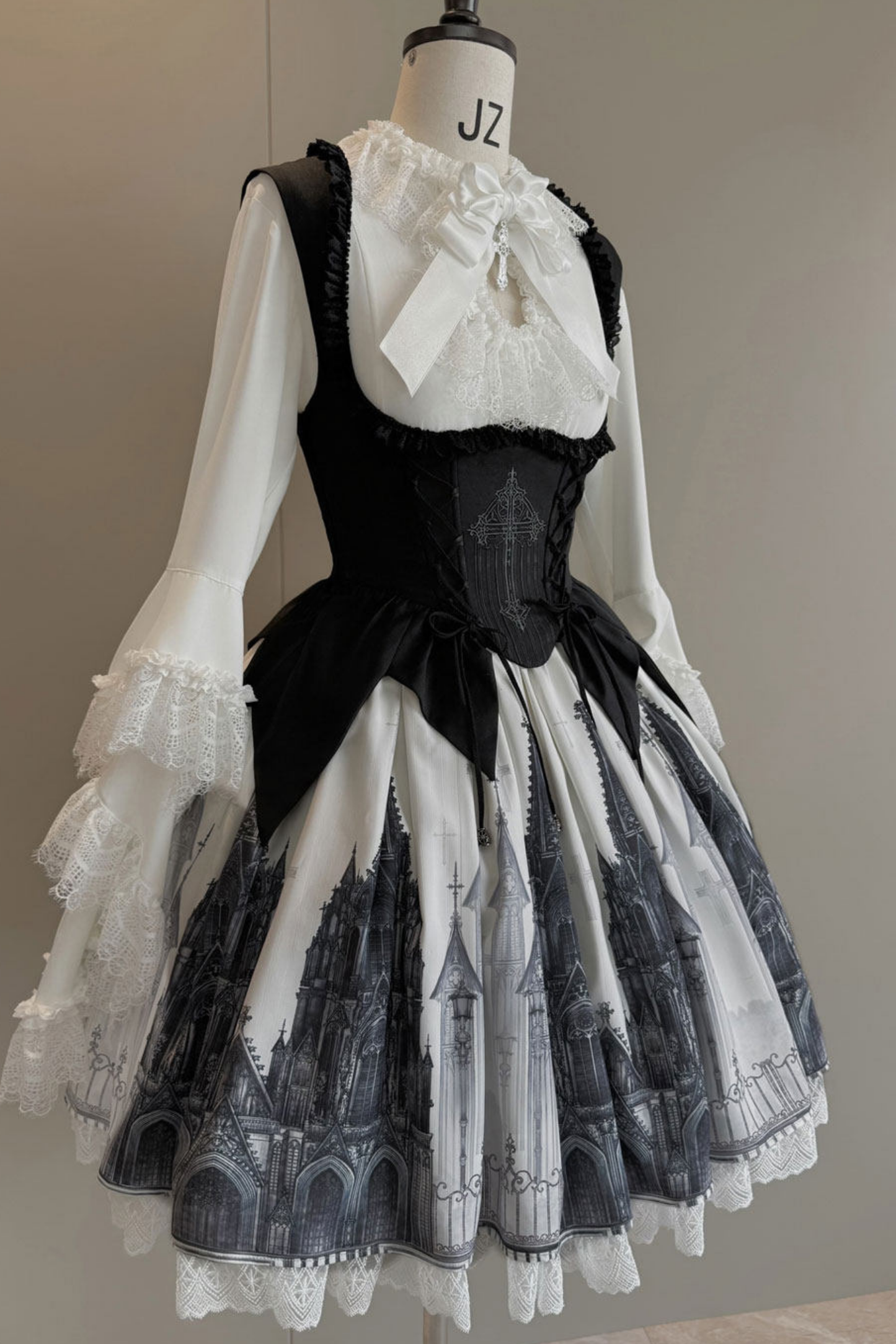 Gothic Lolita Jumper Skirt + Dark Top + Girdle