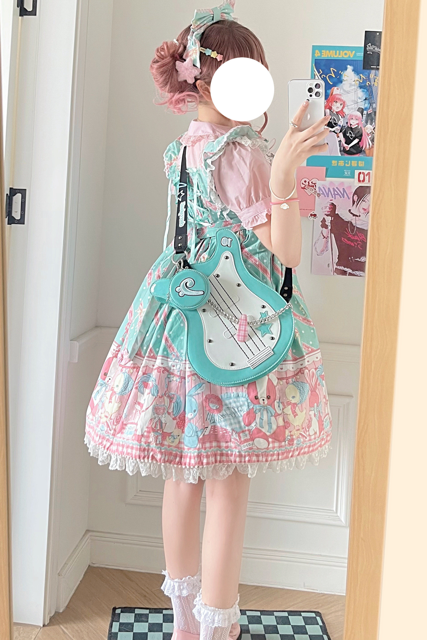 Dark Pop Color Blocking Crossbody Bag