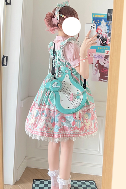 Dark Pop Color Blocking Crossbody Bag