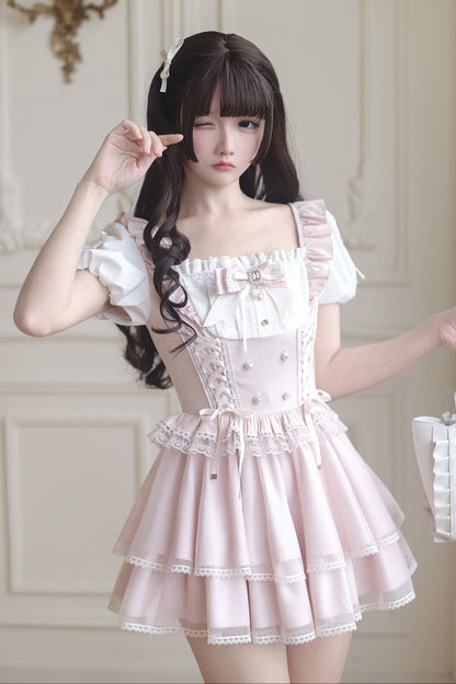 Ecomi Satin-Lagenkleid
