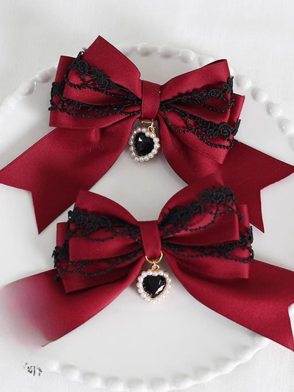 Lolita Dark Double Dark Gothic Lace Ribbon