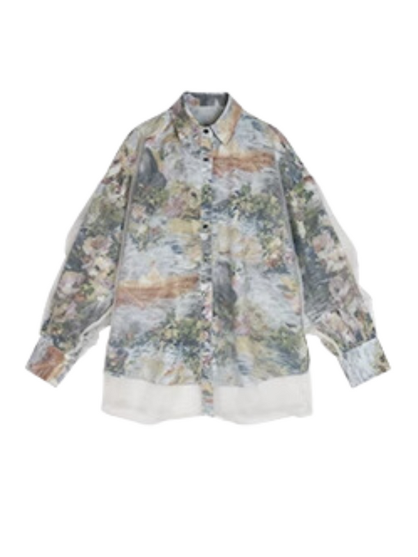 コラージュアートデザインシャツ
